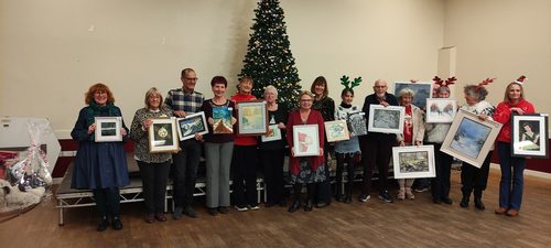 Christmas social painting competition entries Dec 24.